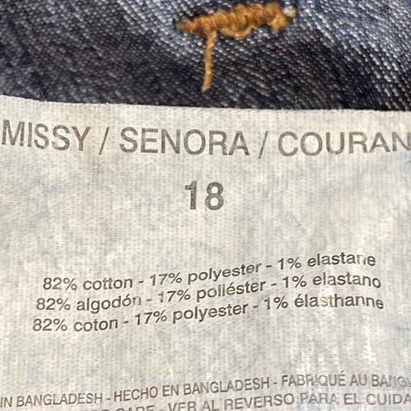 GLORIA VANDERBILT Blue Denim WOMENS CAPRIS SIZE 18 - Picture 7 of 8